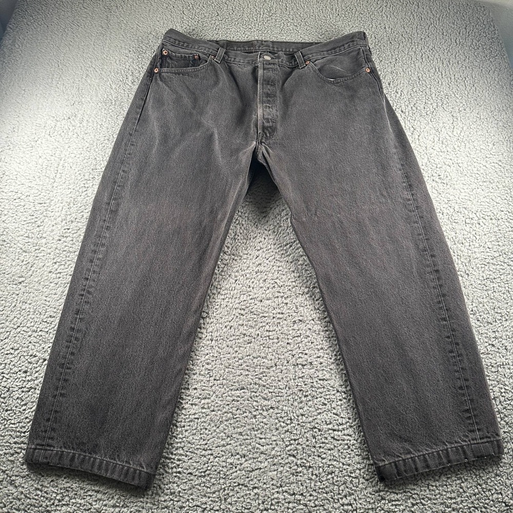 Vtg Levis 501 Jeans Mens 40x30(Fit 38x28)Black Faded Straight Leg USA 90's